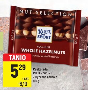 Intermarche Czekolada dark whole hazelnuts ritter sport oferta