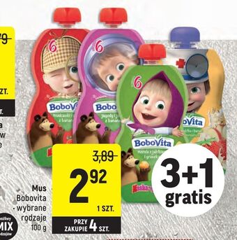 Intermarche Mus morele z jabłkiem i gruszką masha&bear bobovita oferta