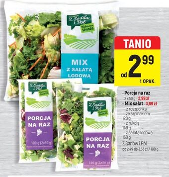 Intermarche Mix sałat ze szpinakiem z sadów i pól oferta