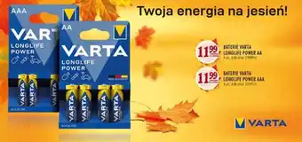 Stokrotka Varta baterie longlife power AA lub AAA oferta