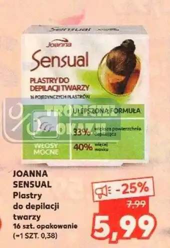 Kaufland Joanna Sensual plastry do depilacji twarzy oferta