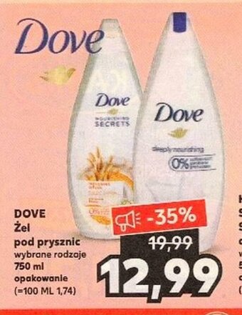 Kaufland Dove żel pod prysznic 750ml oferta