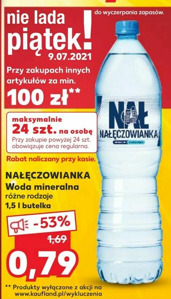 Kaufland NAŁĘCZOWIANKA Woda mineralna oferta
