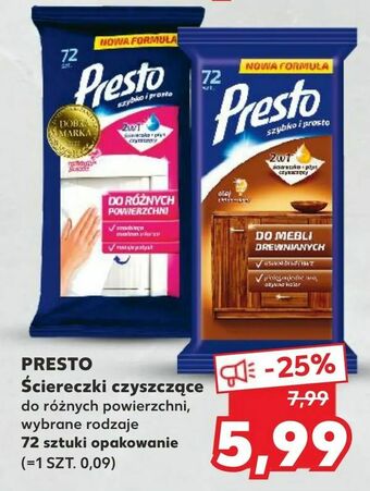 Kaufland PRESTO Ściereczki czyszczące oferta