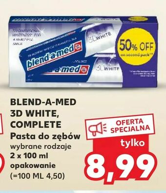 Kaufland BLEND-A-MED 3D WHITE, COMPLETE Pasta do zębów oferta