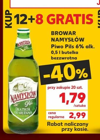 Kaufland BROWAR NAMYSŁÓW Piwo Pils 6% alk oferta