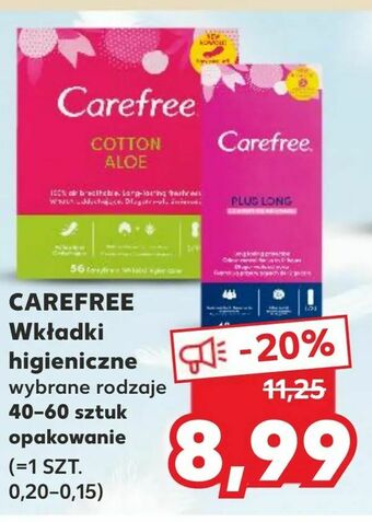 Kaufland CAREFREE Wkładki higieniczne oferta