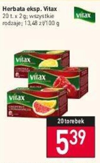 Stokrotka vitax herbata ekspresowa 20 torebek oferta