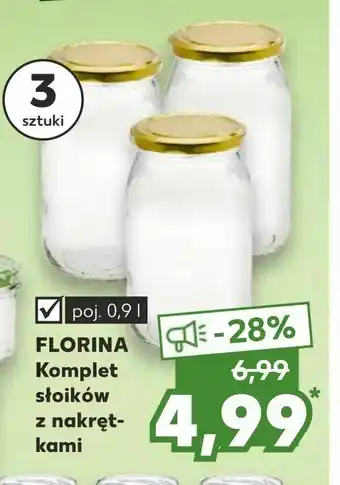 Kaufland FLORINA Komplet słoików z nakręt kami oferta