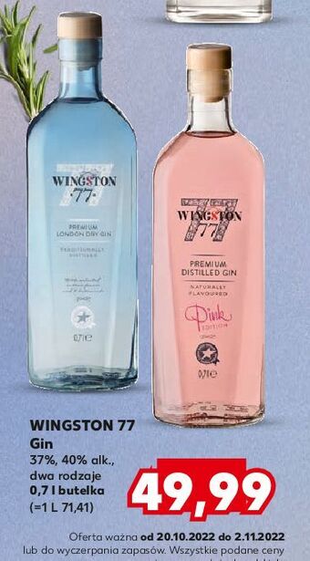Kaufland Gin wingston 77 pink oferta