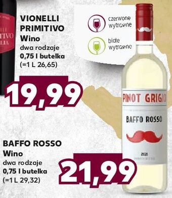 Kaufland Wino baffo rosso pinot grigio oferta