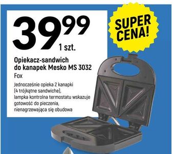 E.Leclerc Opiekacz do kanapek ms 3032 mesko-agd oferta