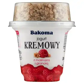 Selgros Bakoma jogurt kremowy z malinami i granolą 230 g oferta