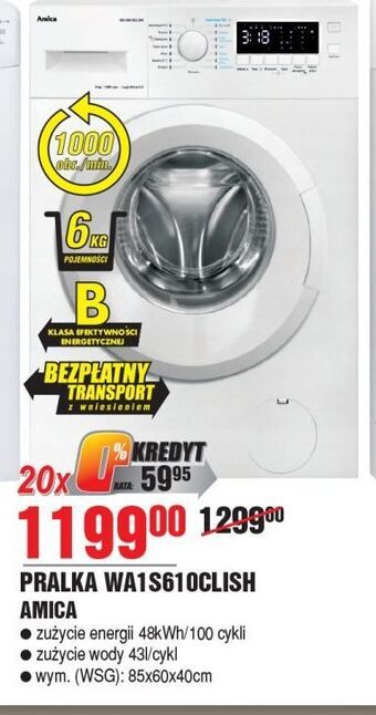 E.Leclerc Pralka wa1s 610clish amica oferta