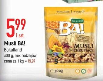 Musli chrupiące 5 ziaren z miodem bakalland ba!