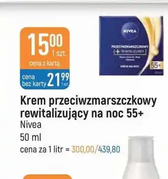 E.Leclerc Krem przeciwzmarszczkowy + rewitalizujący z olejkiem awokado 55+ noc nivea oferta