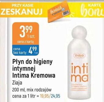 E.Leclerc Kremowy płyn do higieny intymnej z kwasem askorbinowym ziaja intima oferta