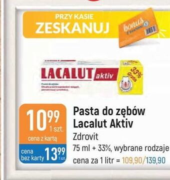 E.Leclerc Pasta do zębów lacalut aktiv oferta