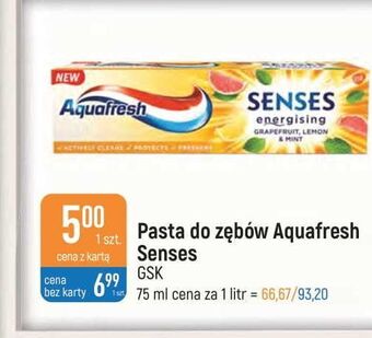 E.Leclerc Pasta do zębów energising aquafresh senses oferta
