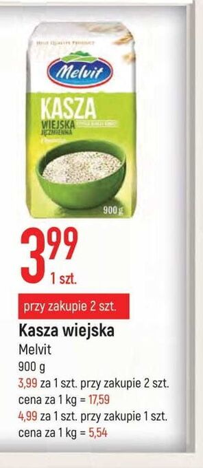 E.Leclerc Kasza jęczmienna wiejska melvit oferta