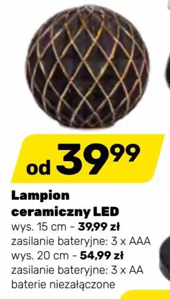 Bricomarche Lampion ceramiczny LED wysokość 15 cm oferta