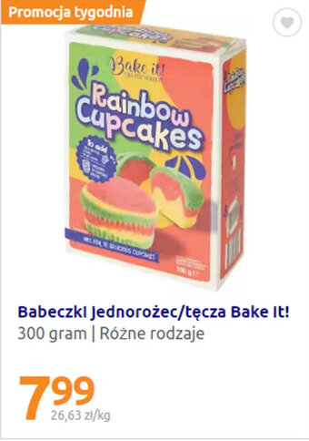 Action Bake it! Babeczki jednorożec/tęcza 300 g oferta