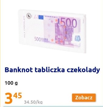 Banknot tabliczka czekolady 100 g
