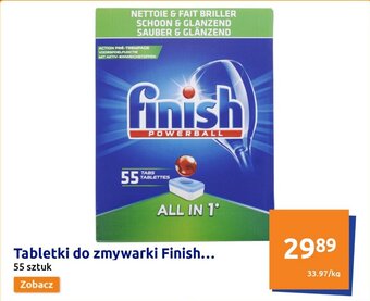 Action Finish Tabletki do zmywarki Powerball All-in-1 55 sztuk oferta