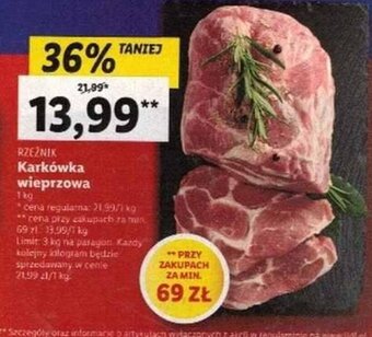Lidl Karkówka wieprzowa 1kg oferta