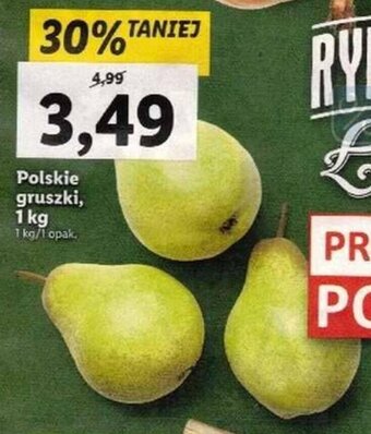 Lidl Polskie gruszki 1kg oferta
