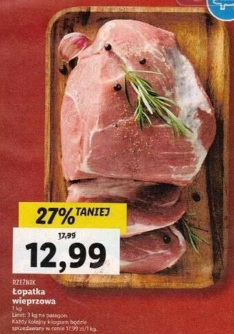 Lidl Łopatka wieprzowa 1kg oferta