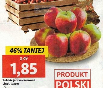 Lidl Polskie jabłka czerwone Ligol, luzem 1kg oferta