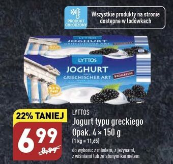 ALDI Jogurt typu greckiego jeżynowy lyttos oferta
