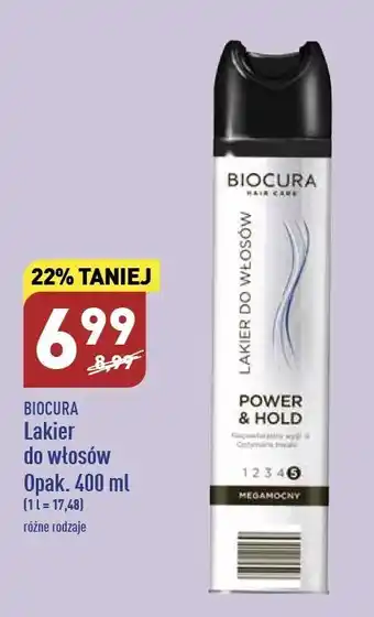 ALDI Lakier do włosów power & hold mega strong 5 biocura oferta