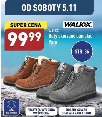 Buty skórzane damskie walkx