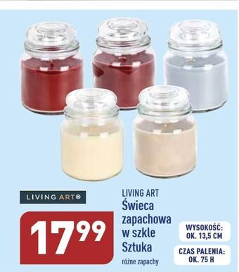 ALDI Świeca zapachowa w szkle living art oferta