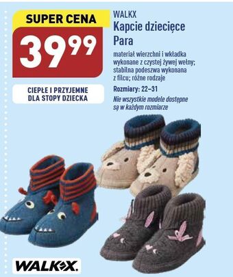 ALDI Kapcie dziecięce 22-31 walkx oferta