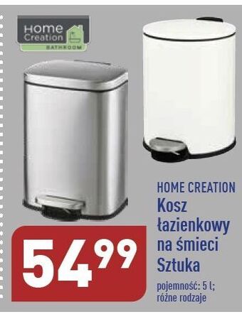 ALDI Kosz na śmieci łazienkowy 5 l home creation oferta