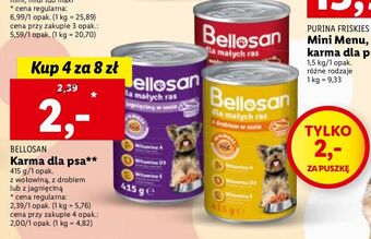 Lidl Karma dla psa z wołowiną bellosan oferta