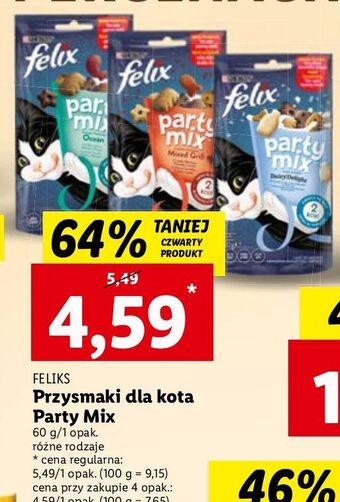 Lidl Karma dla kotów original mix purina felix party mix oferta