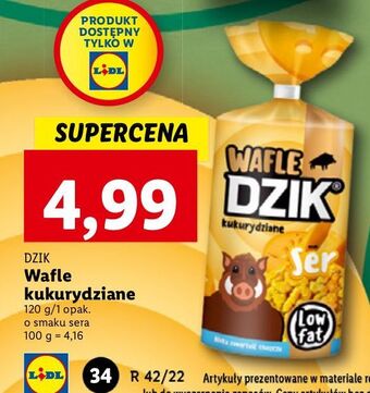 Lidl Wafle kukurydziane serowe dzik oferta
