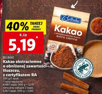 Lidl Kakao extra ciemne belbake oferta