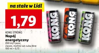 Lidl Napój energetyczny cuba libre kong strong wild power oferta