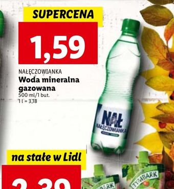 Lidl Woda gazowana nałęczowianka oferta