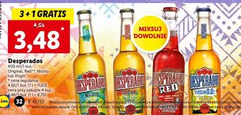 Lidl Piwo desperados virgin 0.0% oferta