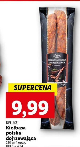 Lidl Kiełbasa polska dojrzewająca deluxe oferta