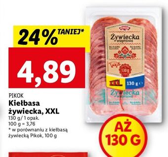 Lidl Kiełbasa żywiecka wieprzowa pikok oferta
