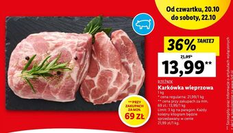 Lidl Karkówka wieprzowa bez kości rzeźnik codzienna dostawa oferta