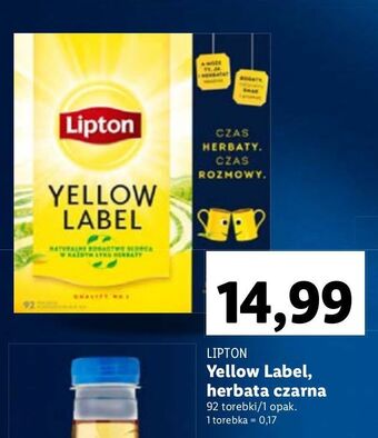 Lidl Herbata lipton yellow label tea oferta