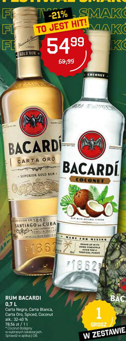 Duży Ben bacardi rum 0,7l oferta